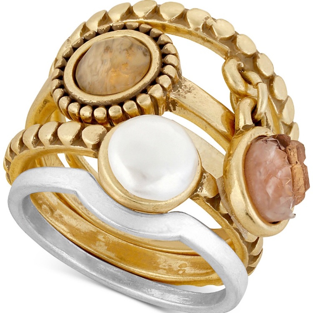 Lucky 🍀 Brand Two-Tone 4-Pc. Set Stack Rings